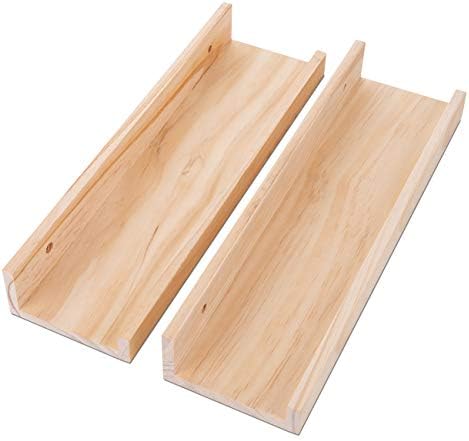 AZSKY Picture Ledge Shelf, Small Floating Shelves Set of 2, 16 Inches Nursery - Image 6