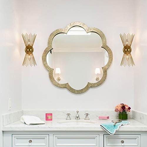 YUBOLE Brass Vanity Light Mid-Century Starburst Wall Sconce Lighting - Image 3