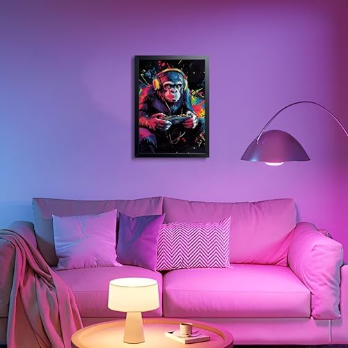 Gamer Monkey Wall Art, Gorilla Playing Video Game - Image 6