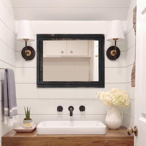 AAZZKANG Wall Mounted Mirror Small Rectangular Retro Mirrors - Image 7