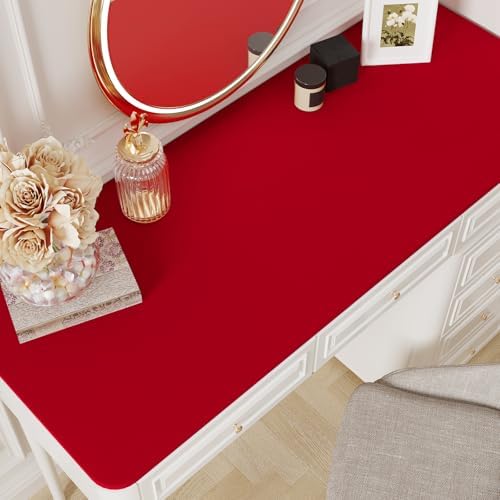 VaryPaper 15.7"x78.7" Self Adhesive Red Velvet Fabric Soft Felt Drawer Liner - Image 2
