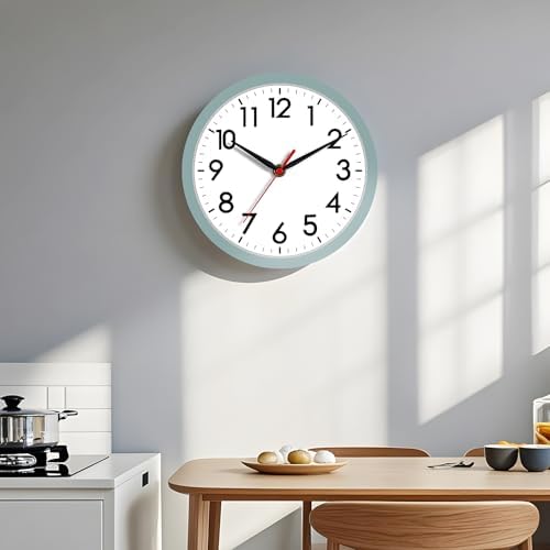 AKCISOT 8 Inch Wall Clock, Silent Battery Operated Analog Clock - Image 6
