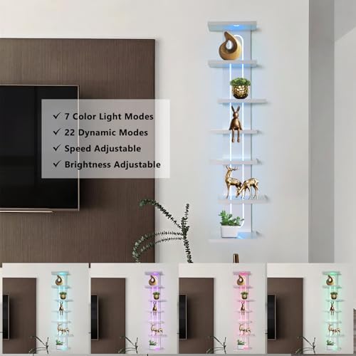 Homaterial 7-Tier Floating Wall Shelves - Image 6