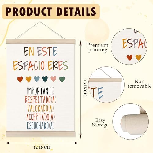 Welshower Spanish Mental Health Poster Hanger Frame, En Este Espacio Eres in - Image 6