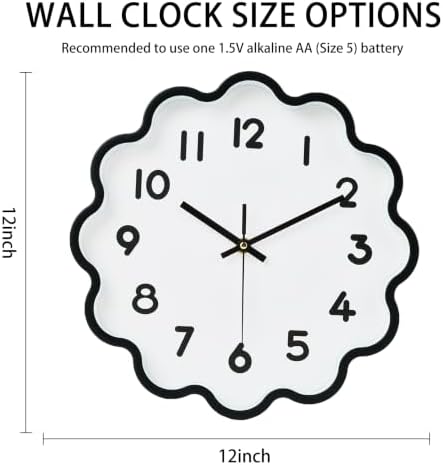 HZDHCLH Wall Clocks Battery Operated 12 Inch Cloud Shaped Wall Clock Silent Non - Image 4