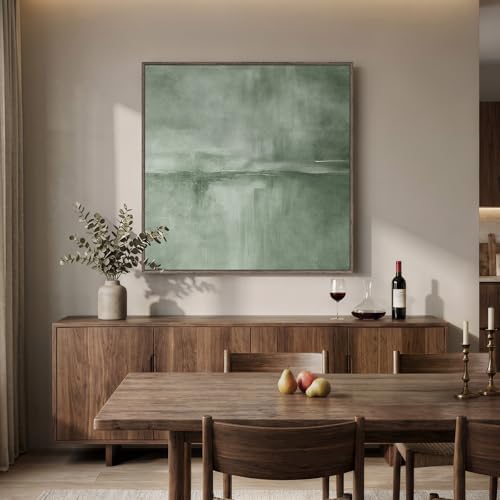 Extra Large Framed Green Abstract Wall Art Decor - Image 4