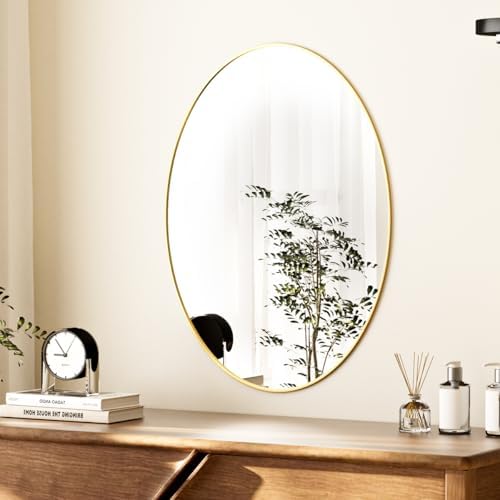 Koonmi Gold Oval Bathroom Mirror - Image 7