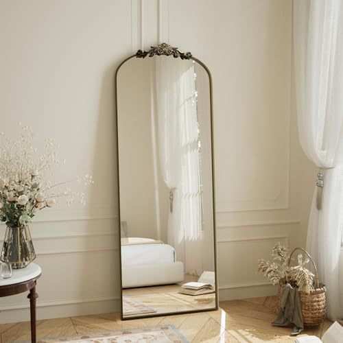 BEAUTYPEAK 56" x 21" Full-Length Baroque Arch Mirror by BEAUTYPEAK