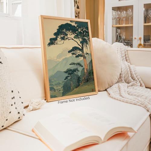 Japanese Forest Canvas Wall Art Asian Tranquil Mountain Landscape Posters - Image 5