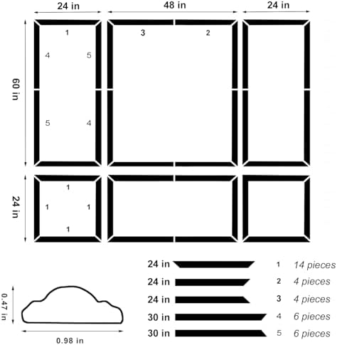 Peel and Stick Wall Molding Kit, Premade Accent Wainscoting Panels - Image 2