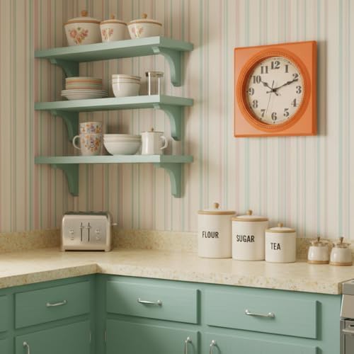 Vintage Wall Clock 1950s Style - Image 6
