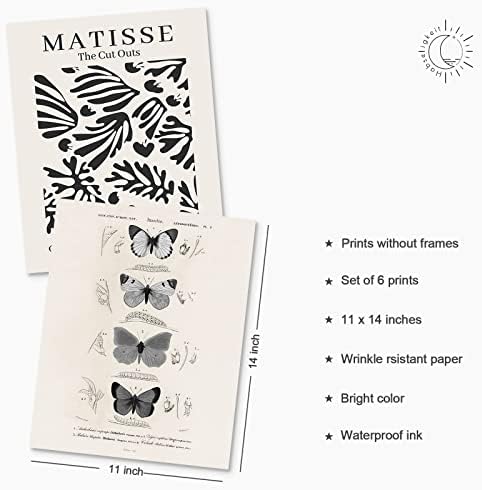 Habseligkeit Butterfly Master Wall Art Prints, Abstract Matisse Wall Art - Image 3