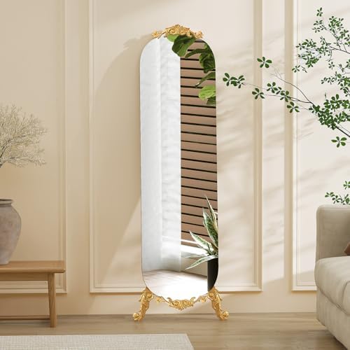 Arched Full Length Mirror, Baroque Full Body Mirrors by MROJISC