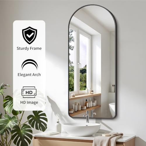 FORBATH Large Arched Wall Mirror 48x20 Inch, Arched Mirror - Image 2