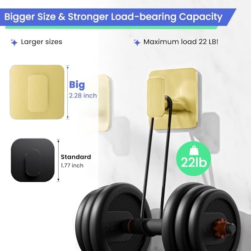 Aikzik Gold Hooks for Hanging Heavy Duty, Adhesive Hooks for Shower, Waterproof - Image 4