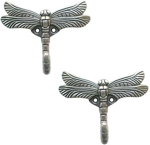 2pcs Dragonfly Coat Hooks Decorative Creativity Wall Mounted Hanger Hook by Geenite