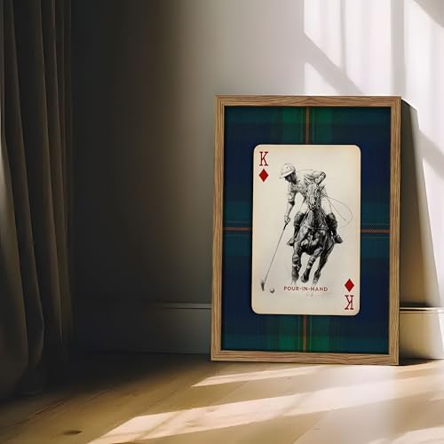 Framed Vintage Playing Card Wall Art Set of 2, Classic Polo Rider and Race - Image 6