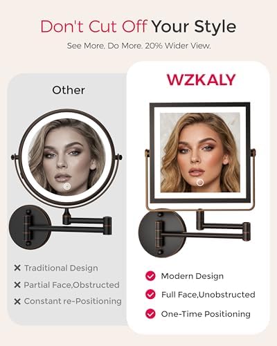 Rechargeable Wall Mounted Makeup Mirror - Image 5