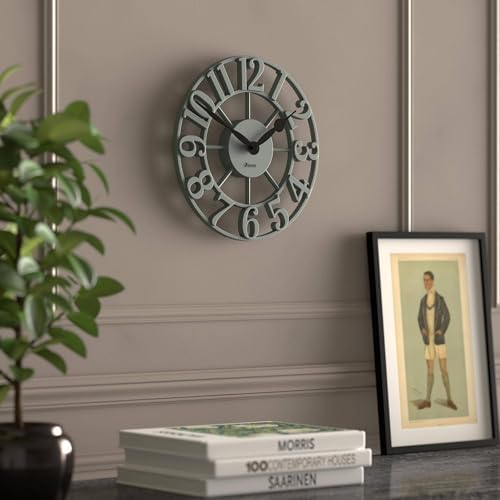 JONES CLOCKS® Lighthouse wall Clock | Sculptural Skeleton Clock | Green - Image 5