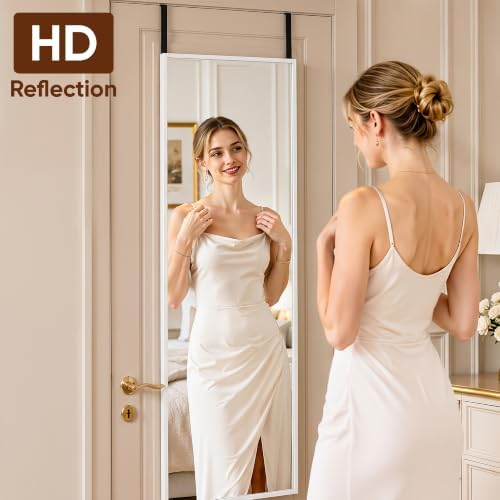 Suidia Full Length Mirror Over the Door&Wall Mounted, HD Shatterproof, Hanging - Image 4