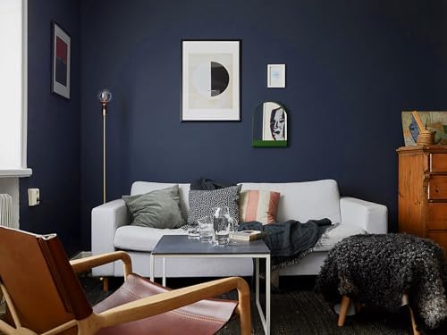 17.3" x 118" Blue Peel and Stick Wallpaper Dark Blue Contact Paper - Image 6