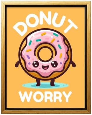 InkFlow Posters Donut Worry Canvas Poster by InkFlowPosters