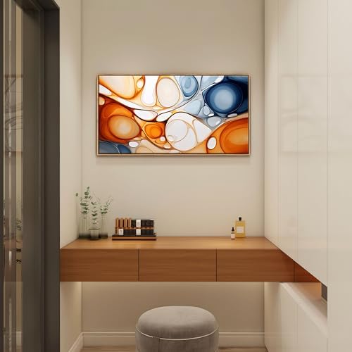 KLAKLA Orange and Blue Abstract Wall Art - Image 5