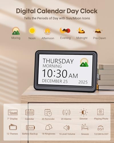 Clock with Day and Date for Elderly - Image 2