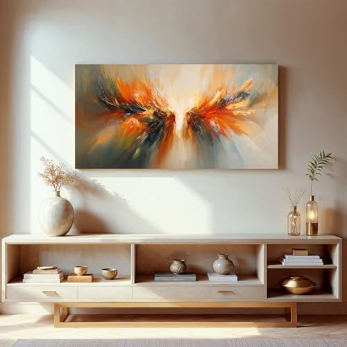 Colorful Abstract Wings Wall Art Print - Image 4