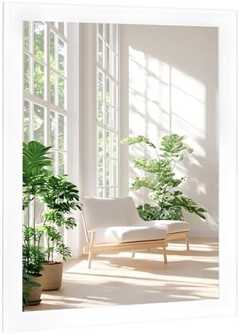 Tanmicoshomy White Rectangle Bathroom Wall Mirror 30x40 Inch - Image 6