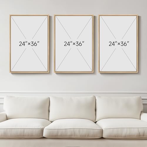 Large Framed Neutral Abstract Landscape Wall Art - Image 3