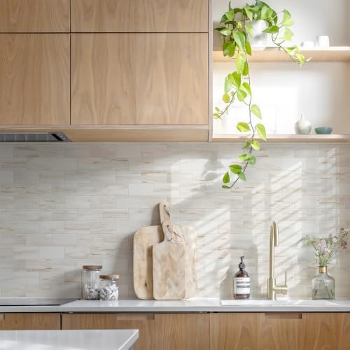 STICKGOO 10-Sheet Subway Tile Peel and Stick Backsplash, Wooden Grain - Image 2