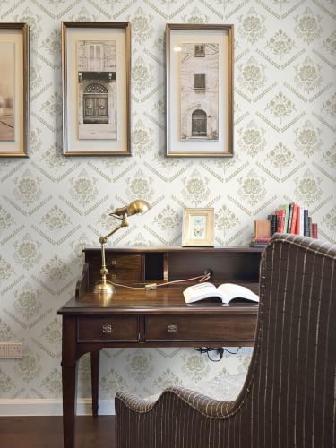 Heroad Peel and Stick Wallpaper Vintage Floral Wallpaper Boho Neutral Beige - Image 4