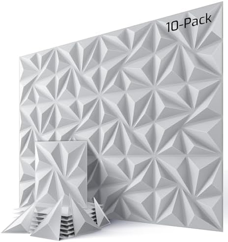 10-Pack 3D Wall Panels, PVC Decorative Wall Panels by Lebenforce