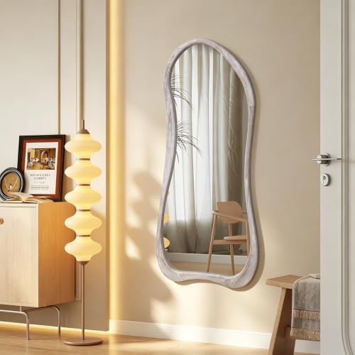 AAZZKANG Wall Mirror Full Length Wood Framed Floor Mirrors Irregular Large - Image 4