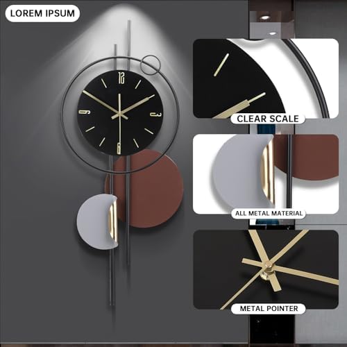 Large Wall Clocks for Living Room, Silent Non-Ticking Quartz Battery Operated - Image 2