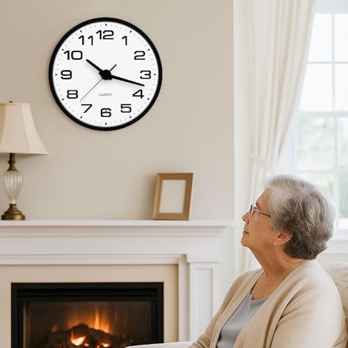 JoFomp Lighted Wall Clocks Battery Operated, 12 Inch Wall Clock - Image 6