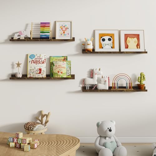 Dreamland Picture Ledge Shelf for Wall, Floating Shelves Set of 2, 32 inch Long - Image 5