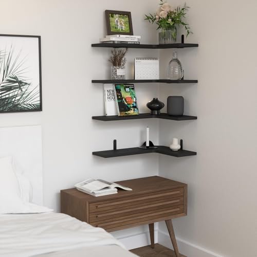 Floating Corner Shelves for Wall, Corner Wall Mounted Shelf for Home Décor - Image 6