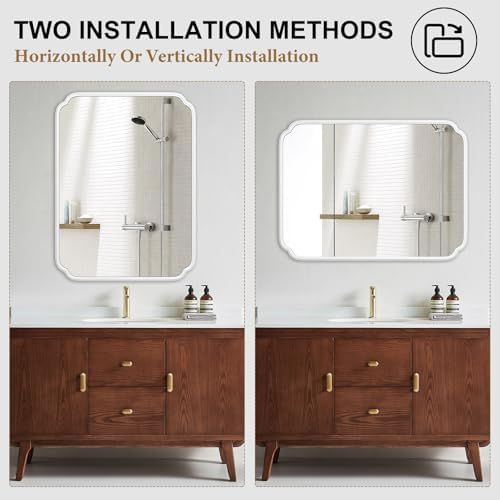 Ferytange White Bathroom Vanity Mirror - Image 6