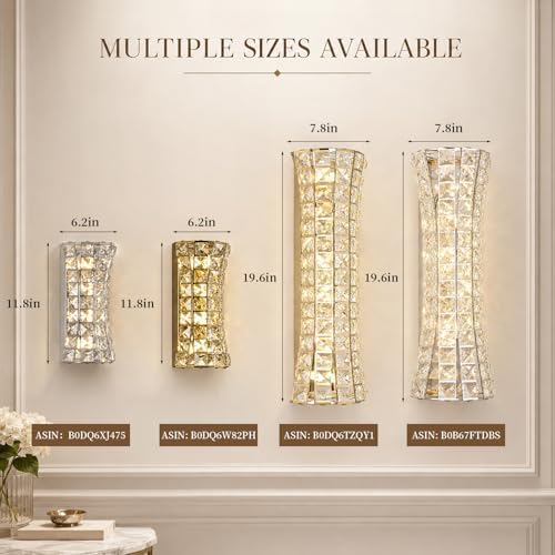 Crystal Wall Sconces, Modern Wall Light Fixtures - Image 3