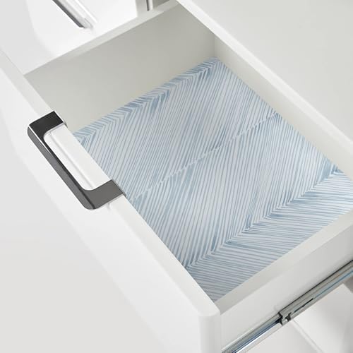 Modern Peel and Stick Wallpaper A Set of 17.3"x200" Grey Blue Herringbone - Image 5