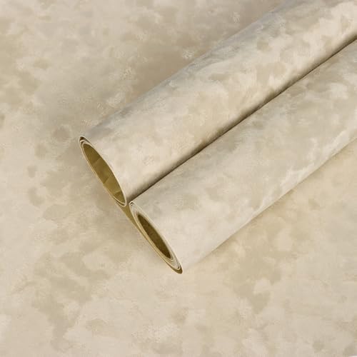CHIHUT Beige Self Adhesive Flock Contact Paper Shelf Liner Roll by CHIHUT