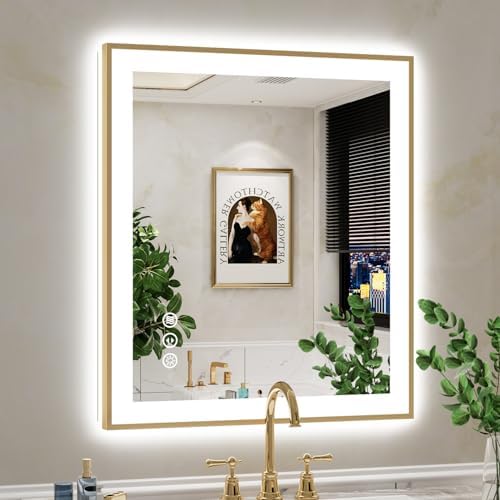 28x32 LED Bathroom Mirror with Lights by YEELAIT