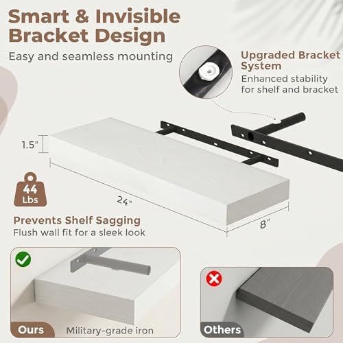 24 Inch Floating Shelves for Wall - Image 2
