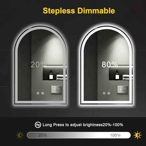 Arched LED Bathroom Mirror - Image 5