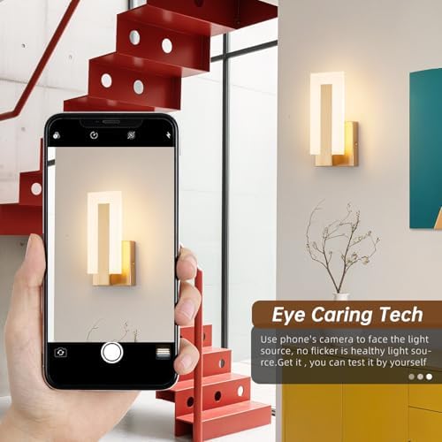 Modern LED Wall Sconces, Acrylic Gold Wall Lamp, 3000K Warm White Indoor Wall - Image 3
