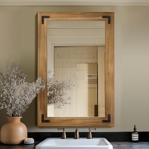 Wood Framed Bathroom Vanity Mirror by TRAHOME
