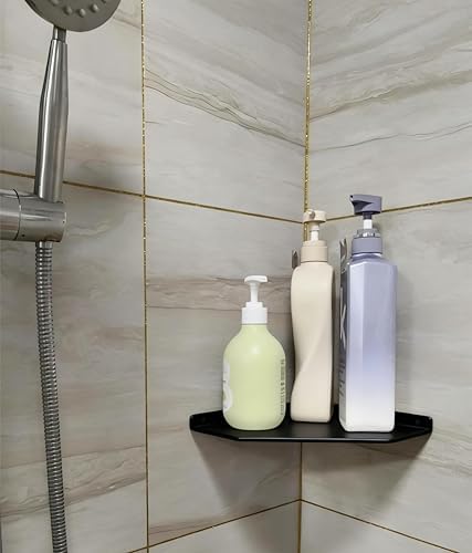 8 Inch Black Floating Corner Shelf Wall Mounted, Triangle Storage Shelf - Image 5