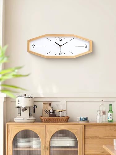 Wooden Retro Wall Clocks, 18 Inches Square Clocks Rectangular Wall Clock - Image 5
